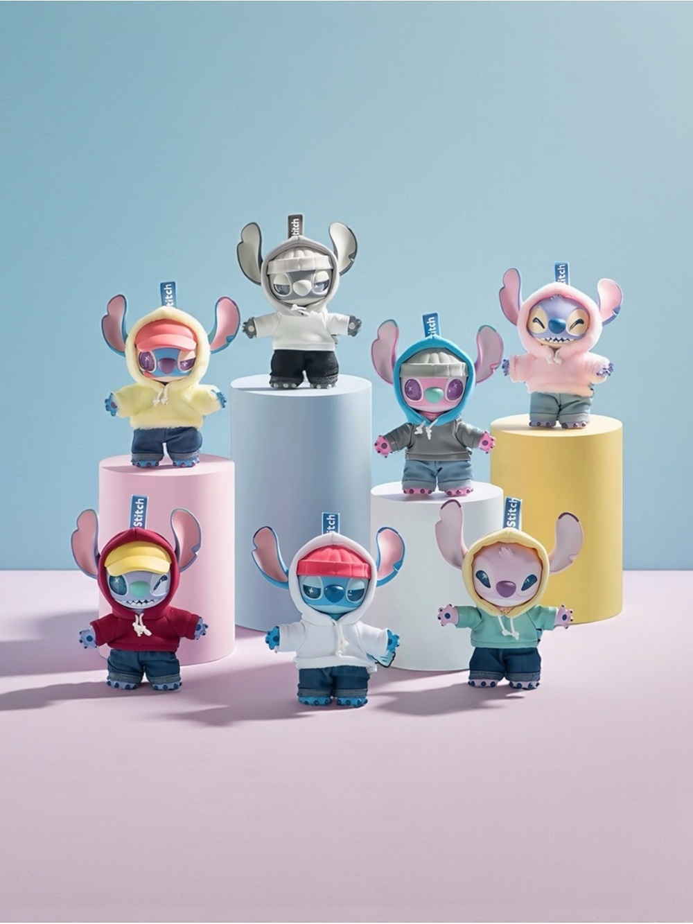 Miniso x Disney Stitch Gen Z Street Series FREESTYLE SECRET CHASE Plush Keychain